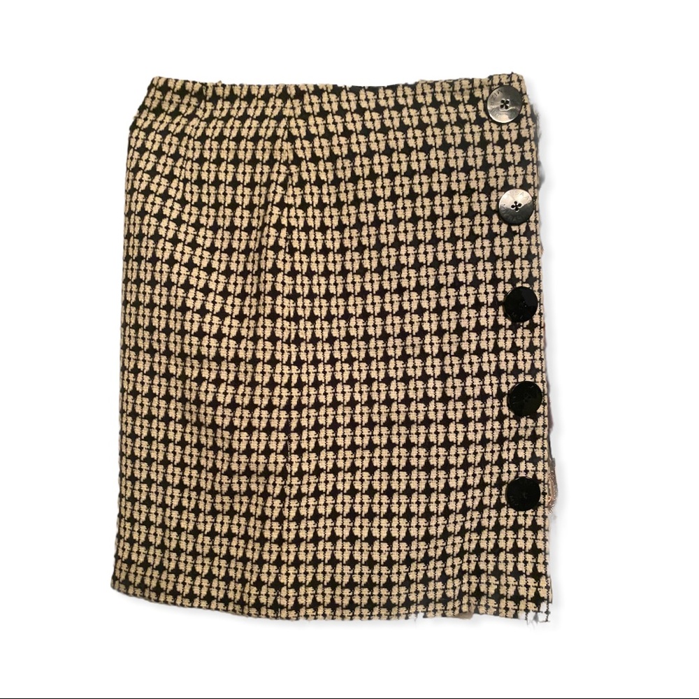 Isaac Mizrahi for Target Black/White Wool Skirt